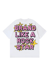 HellStar Studio funny skull text T-shirt