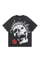 Dark style: Black shirt with skull pattern