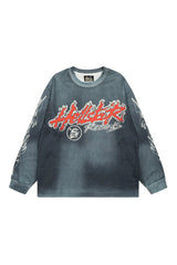 Flame Text Long Sleeve Shirt