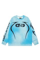 No.11 badge blue long sleeved shirt