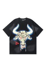 Hellstar Studios Bullhead Letter Printed T-shirt