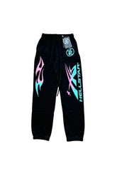 Hellstar Flame Flare Sweatpants BLack