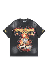 Dark Style: Skeleton Black Shirt with Flames