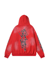 Red graffiti style hoodie