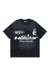 Dark Series: Spotted Letter Printed Black T-shirt