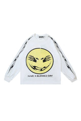 Double sided smiling long sleeved shirt