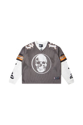 TD layered mesh series brown/white orange shirt