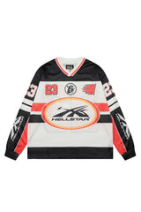 Letter 23 sport mesh long sleeved shirt