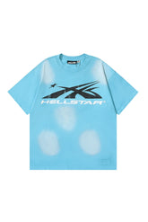 Dark Series: Side Face Goddess Printed Light Blue T-shirt