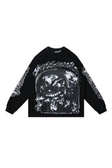 Letter printed long sleeved shirt