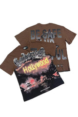 Hollywood letter printed T-shirt