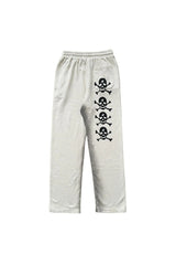 Hellstar Studios logo Skeleton casual sports pants white