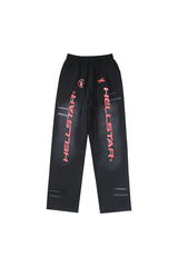 Hellstar Studios' new red logo casual sports pants! black