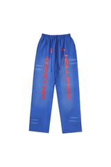 Hellstar Studios red logo sports pants blue