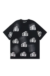 Dark Series: Side Skeleton Printed Black T-shirt