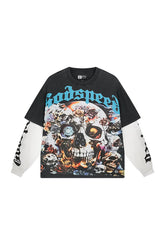 GODSPEED Skull Imprint Long Sleeve Clothes