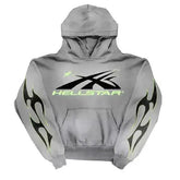 Grey Hellstar Sport Logo Hoodie
