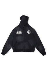 Black Hellstar Sports Zipper Hoodie