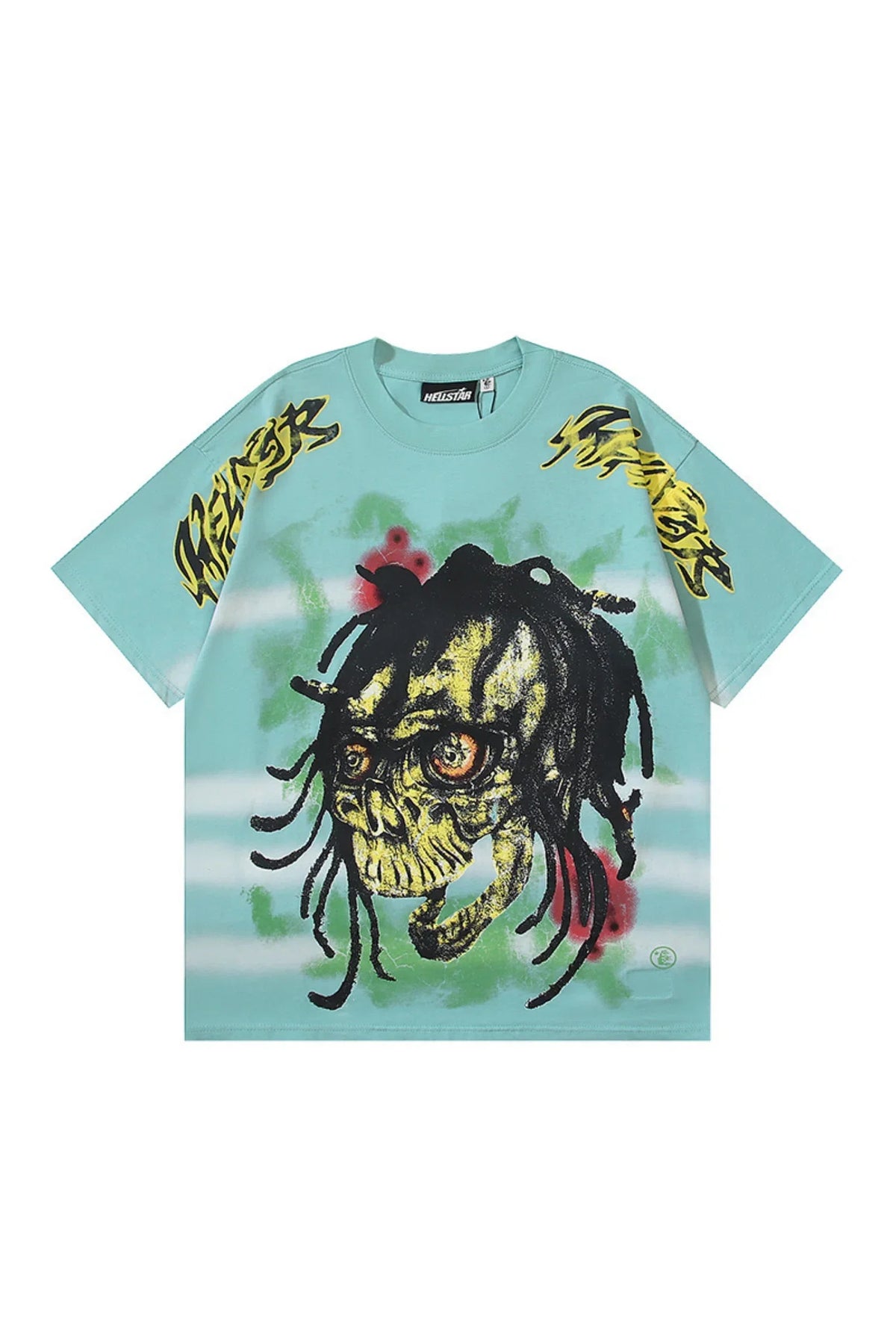 Dark Series: Letter Skull Lake Blue T-shirt