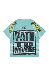 Dark Series: Letter Skull Lake Blue T-shirt