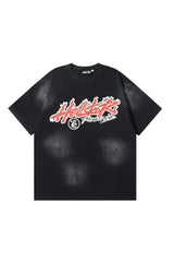 Dark Series: Cartoon Letter Black T-shirt