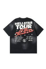 Dark Series: Cartoon Letter Black T-shirt