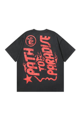 Dark style: Cross patterned black shirt