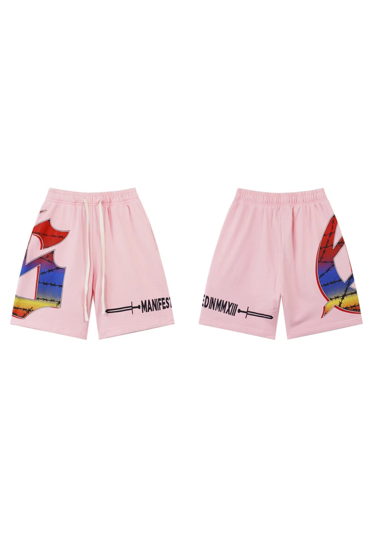 Pink letter shorts