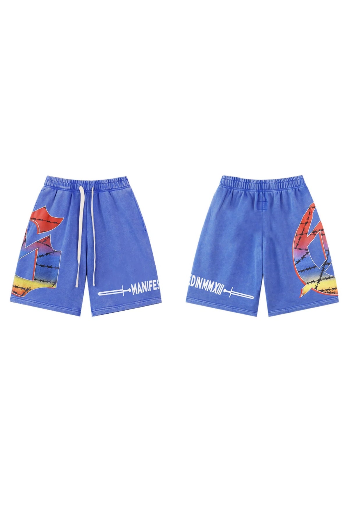 Letter blue shorts