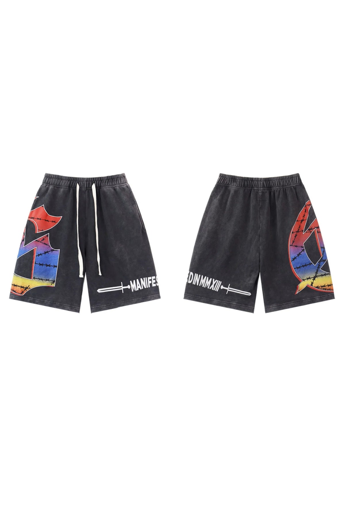 Letter black shorts