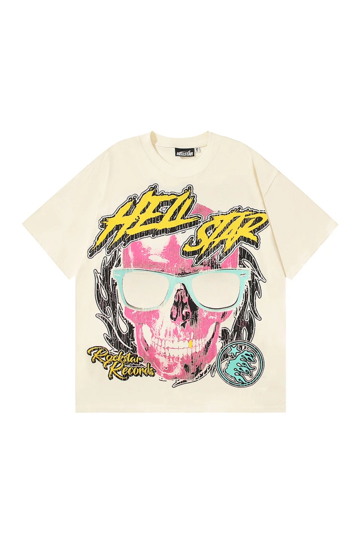 HellStar Studio funny skull text T-shirt