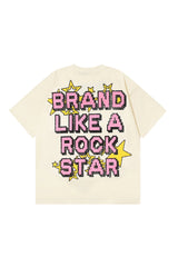 HellStar Studio funny skull text T-shirt