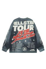 Flame Text Long Sleeve Shirt