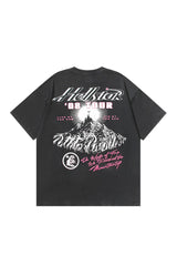 Dark style: segmented angel black shirt