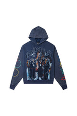 The victory of the skeleton team, blue hoodie