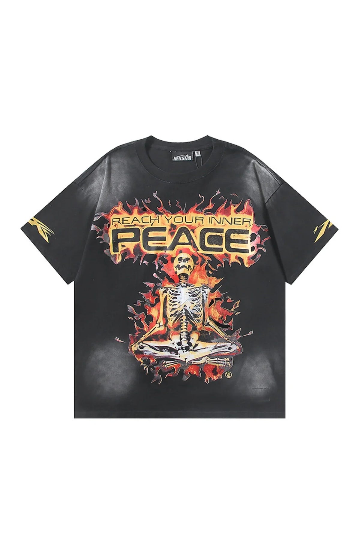 Dark Style: Skeleton Black Shirt with Flames