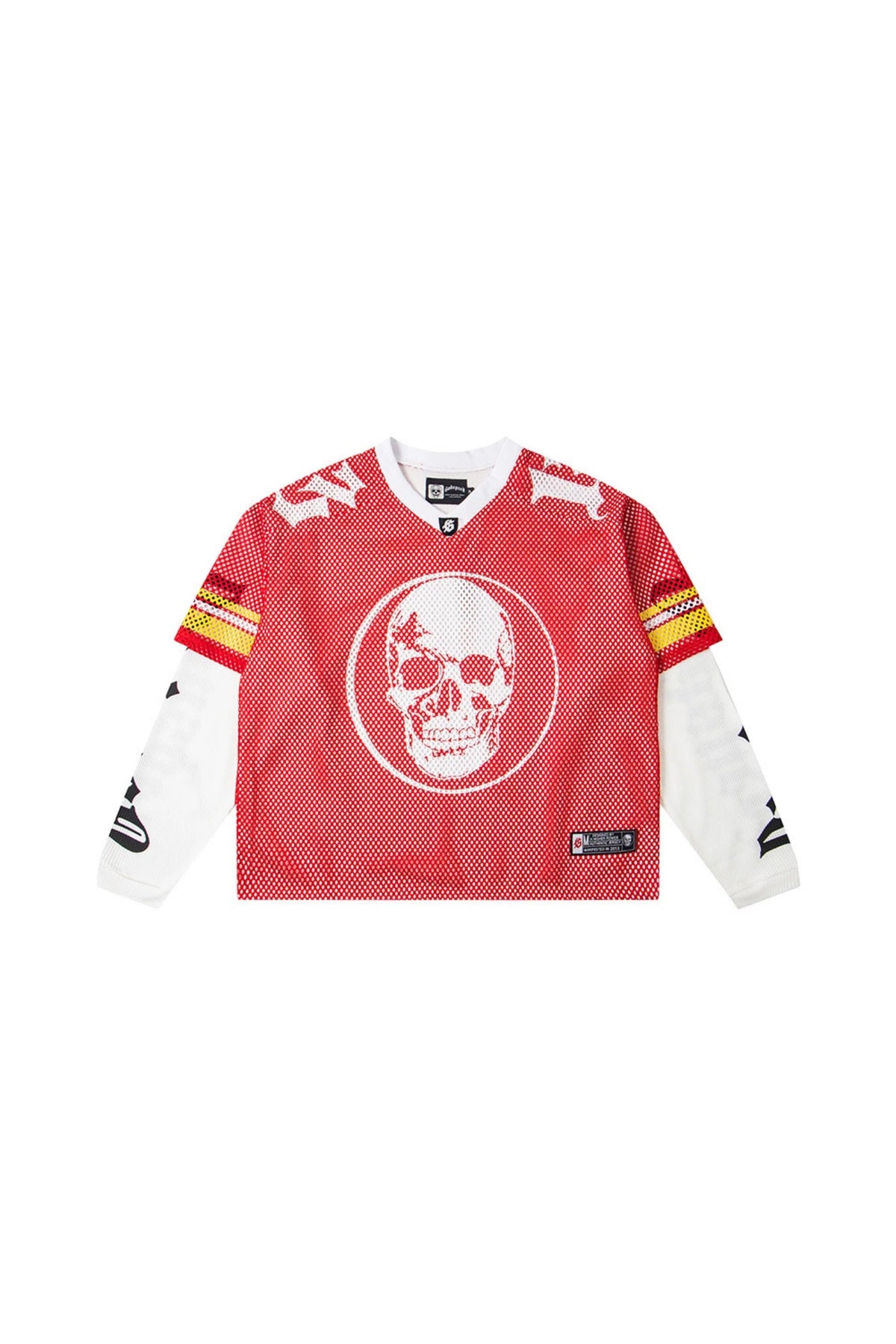 TD layered mesh series red/white shirt