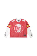 TD layered mesh series red/white shirt