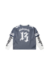 TD layered mesh series blue/white shirt