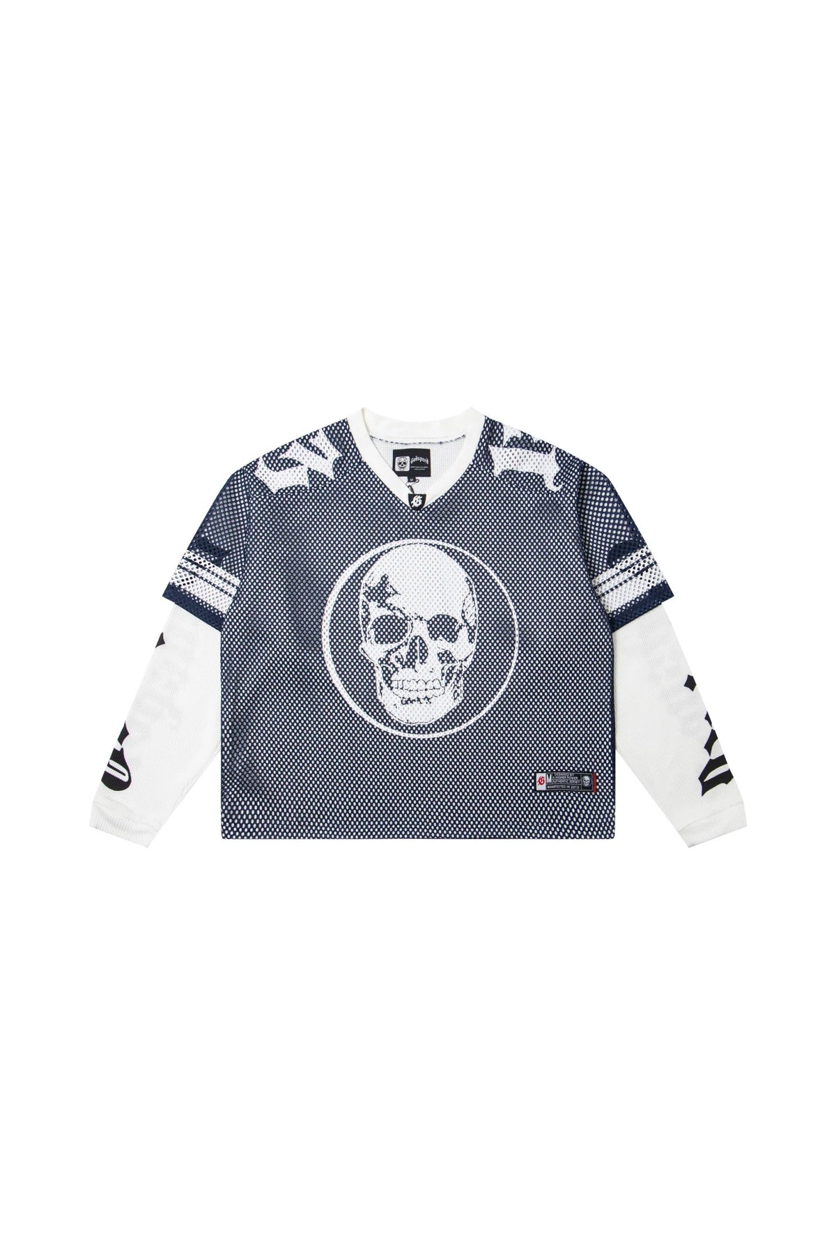 TD layered mesh series blue/white shirt