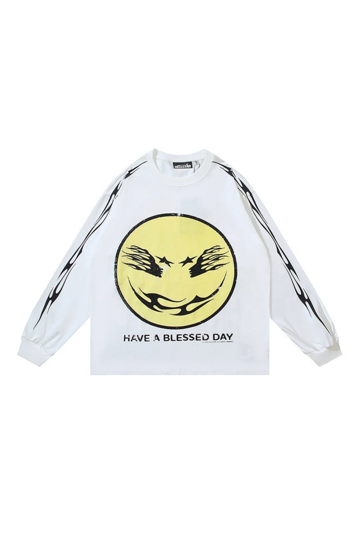 Double sided smiling long sleeved shirt