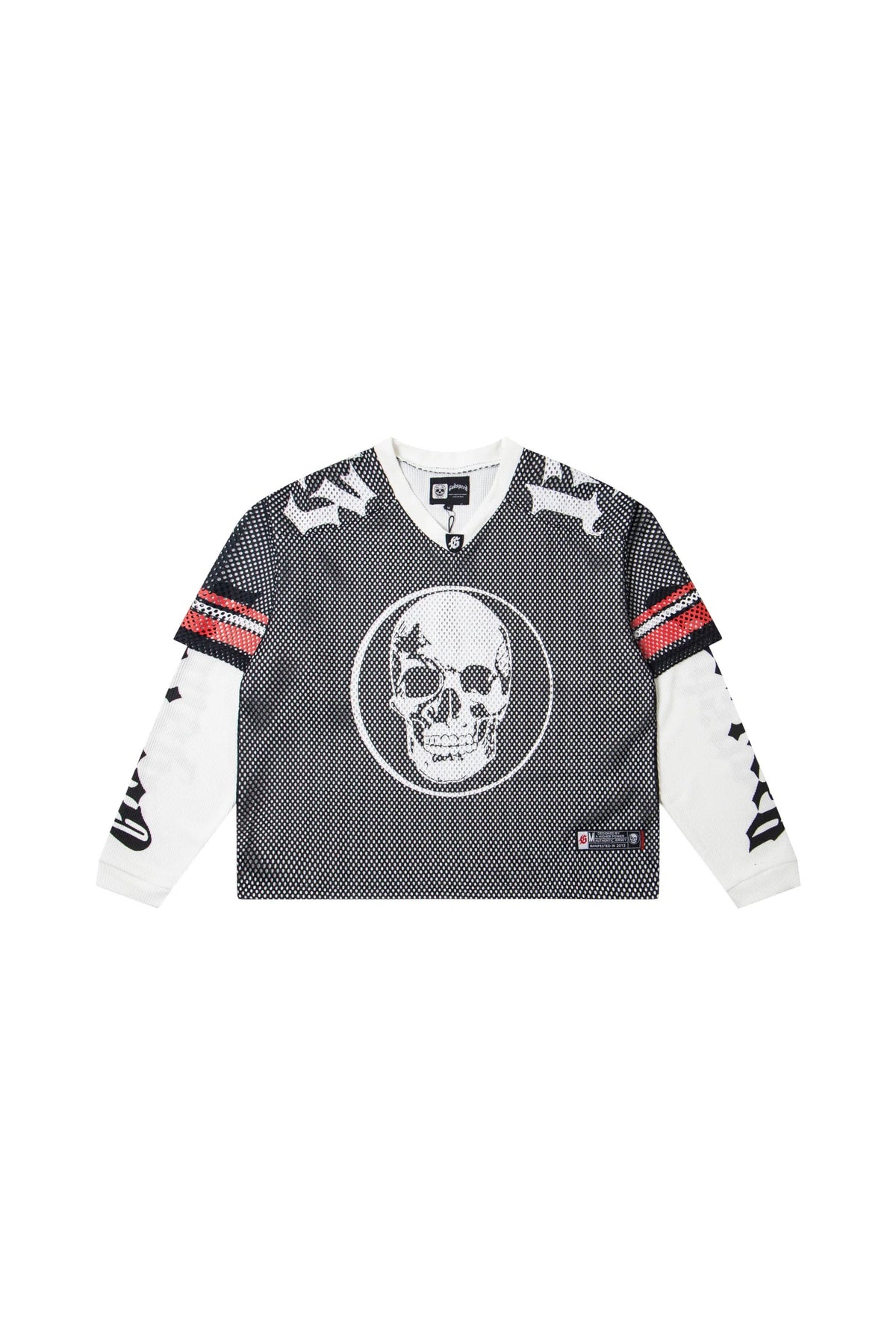 TD Layered Mesh Series Black/White Red Shirt