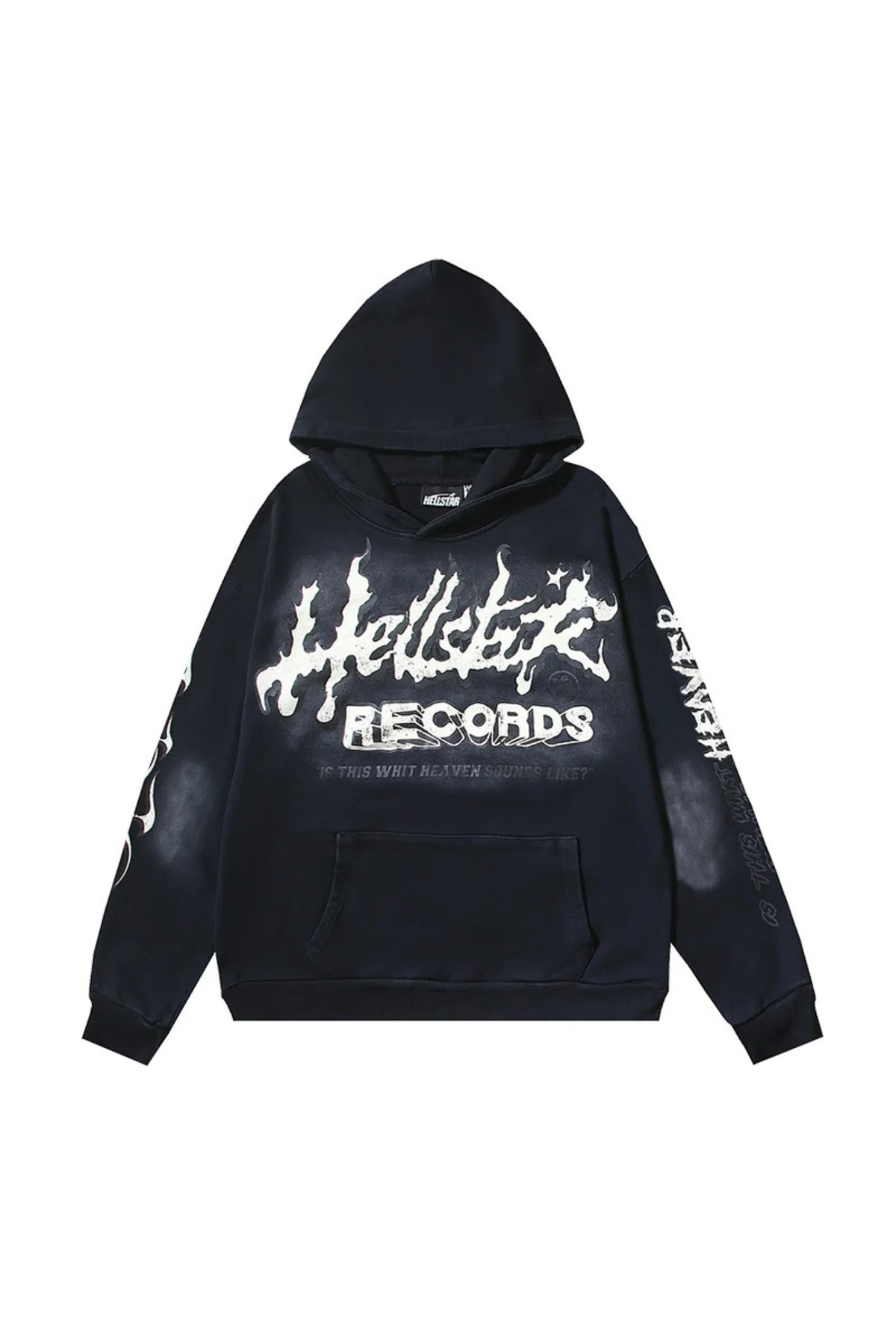 Portrait badge, black hoodie