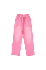 Hellstar Studios' new side button logo casual sports pants! pink
