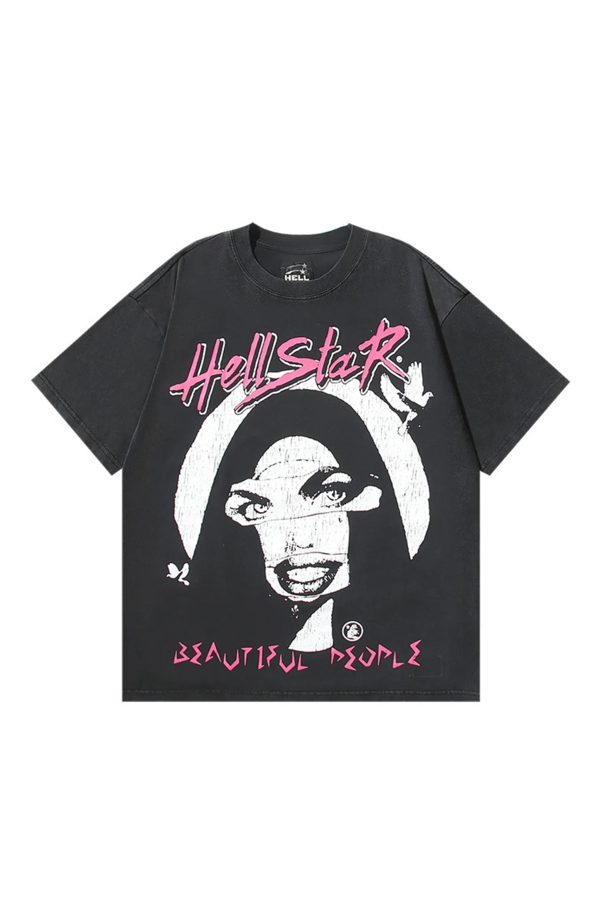 Dark style: Women's printed black shirt