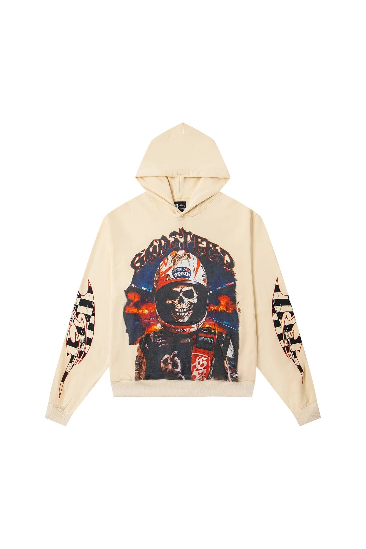 Skeleton racing driver hoodie