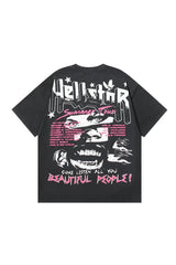 Dark style: Women's printed black shirt