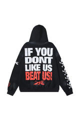 Black Hell Star Text Hoodie Hoodie