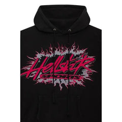 Black and Red Hellstar Sports Future Flame Hoodie